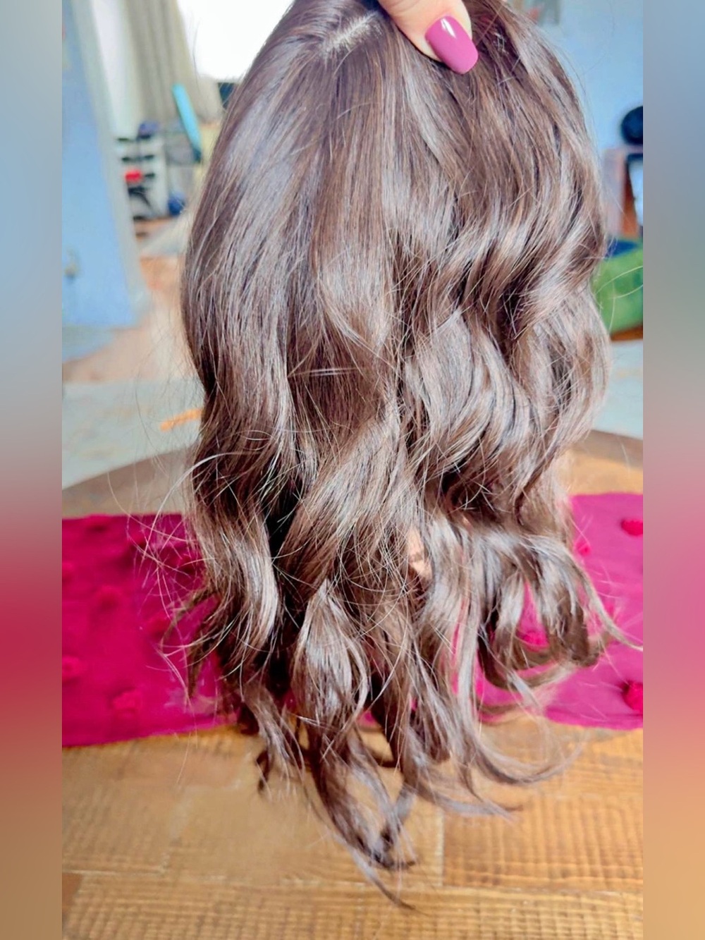 Woman brown hair topper 11” with clips